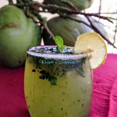 A picture of Refreshing Green tea, mint and coconut mocktail.