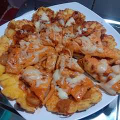 A picture of Pizza Roti Tawar.