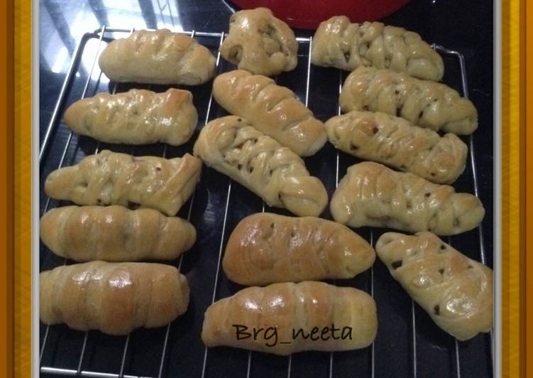 Roti isi pisang coklat keju(killer soft Bread)