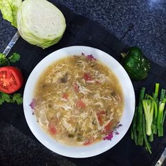 A picture of Chicken vegetable soup.