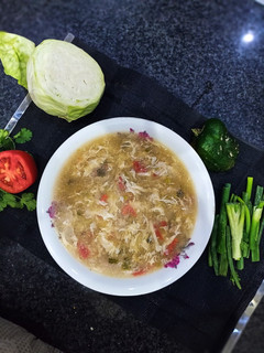 A picture of Chicken vegetable soup.