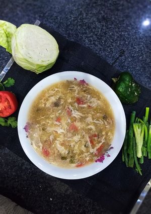 A picture of Chicken vegetable soup.