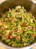 Pare tempe tauco + bumbu jepang