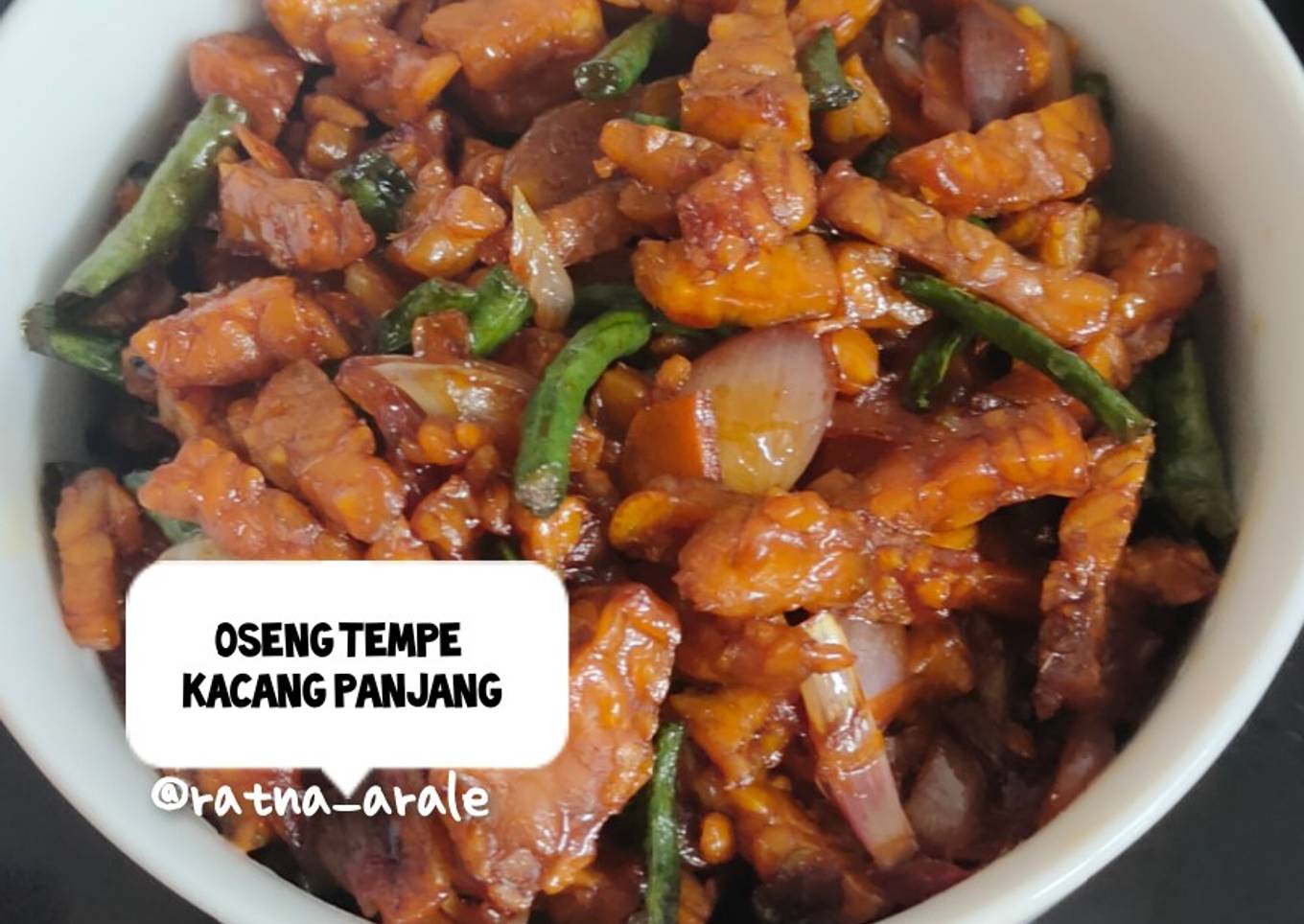 Oseng tempe kacang panjang