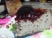 Una foto de pay de queso de oreo al horno