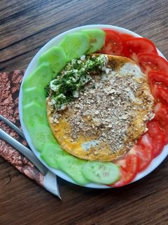 عکسی از دستور تخم مرغ و جو دوسرپرک(صبحانه رژیمی)