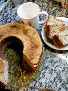 Una foto de Budín de banana marmolado