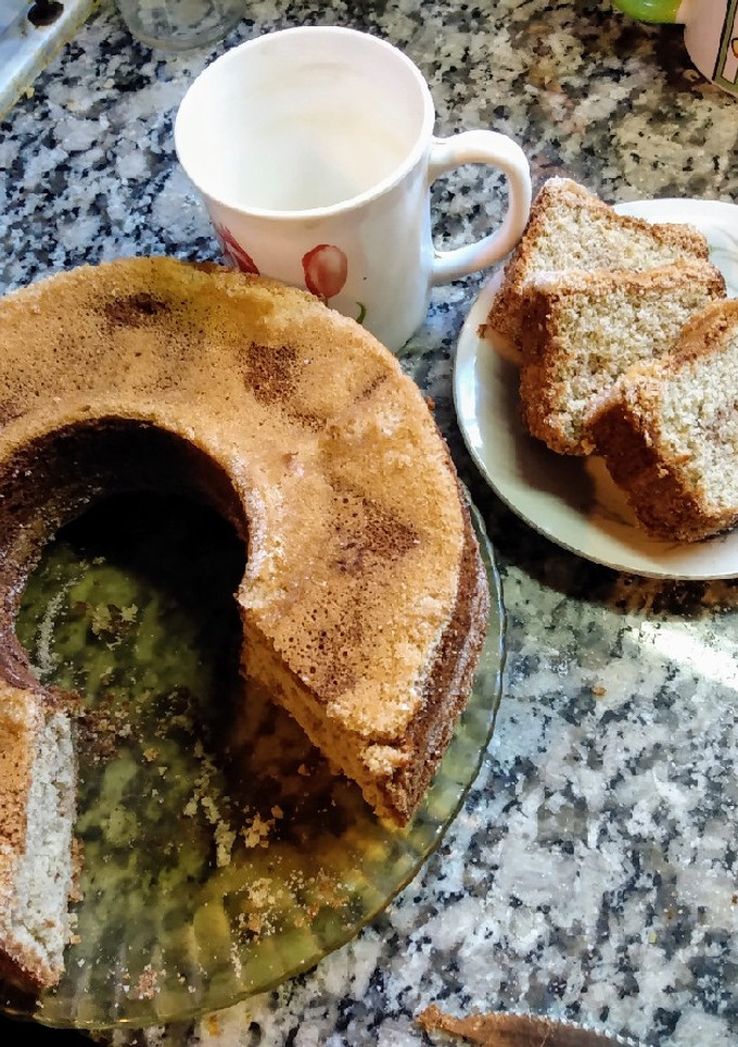Una foto de Budín de banana marmolado