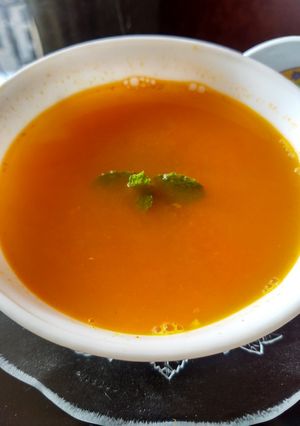 A picture of Carrot orange soup.