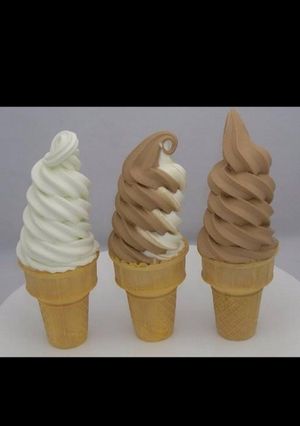 A picture of Soft serve Ice cream.