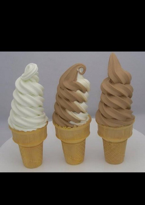 A picture of Soft serve Ice cream.