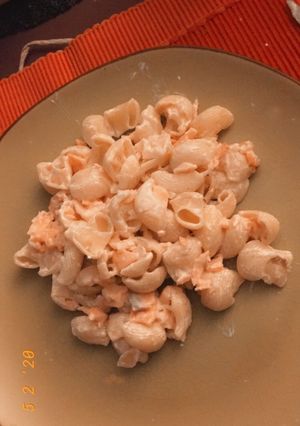 Une photo de Pâtes au saumon