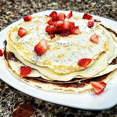 A picture of Nutella Crepe "Cake".