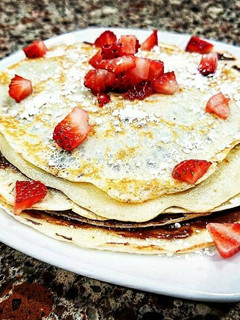 A picture of Nutella Crepe "Cake".