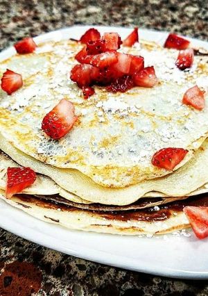 A picture of Nutella Crepe "Cake".