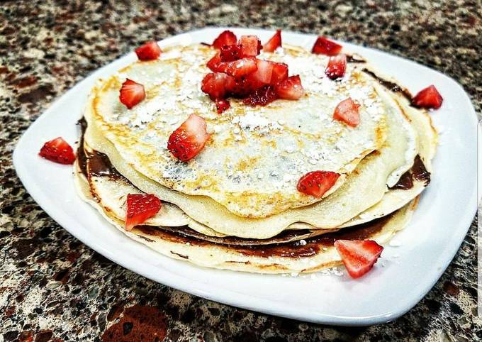 Recipe of Super Quick Homemade Nutella Crepe "Cake"