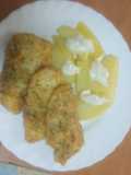 Fogonero a la romana con papas cocidas y mayonesa