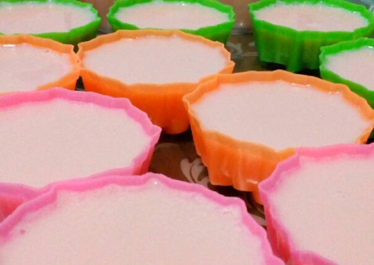 Bagaimana Mengolah Puding susu (uht) + vla vanilla yang Bisa Manjain Lidah