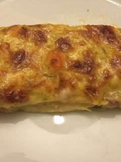 Una foto de Lasaña de verduras y salmón ahumado "muy saludable"