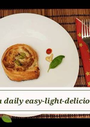 A picture of A daily easy-light-delicious dinner/brunch (savoury danish pastries).