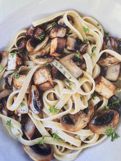 Una foto de Tagliatelle en salsa de Shiitake