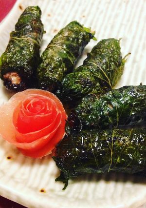 Hình của món Chả cuốn lá tía tô.