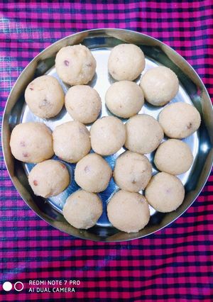A picture of Diwali Special Rava Ladoo.