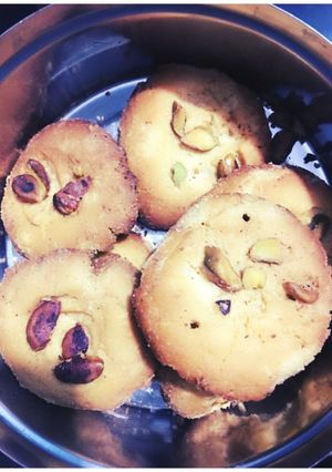 A picture of Nankhatai- Basic Indian Cookies.