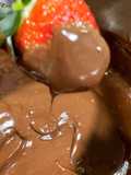 Fondue de chocolate com morango