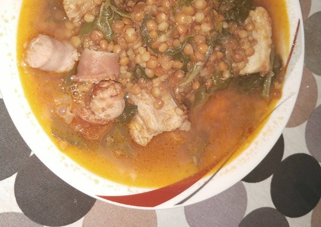 Lentejas con acelgas