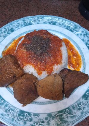 صورة لوصفة فته ولحمه محمرة 🍛