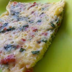 A picture of Tomato 🍅 and cheese omelette.