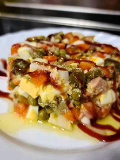 Una foto de Timbal frío de verduras