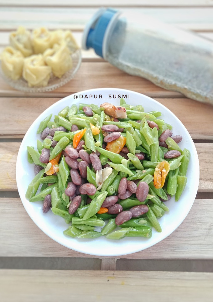 Foto resep Oseng buncis kacang merah