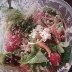 A picture of Chicken 🍗 ceasar salad.