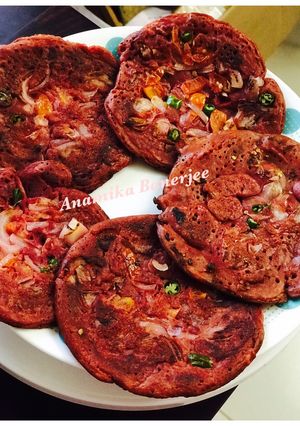 A picture of Pink/Beetroot Chilla.