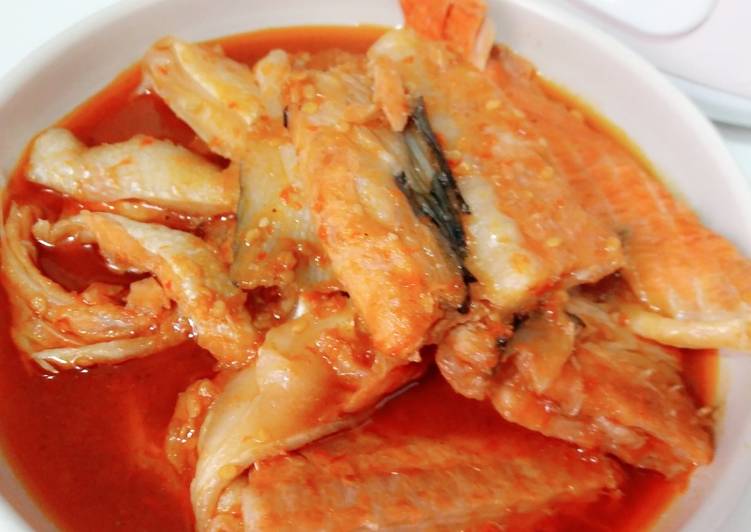 Langkah Menyiapkan Balado salmon pedas, Anti Gagal