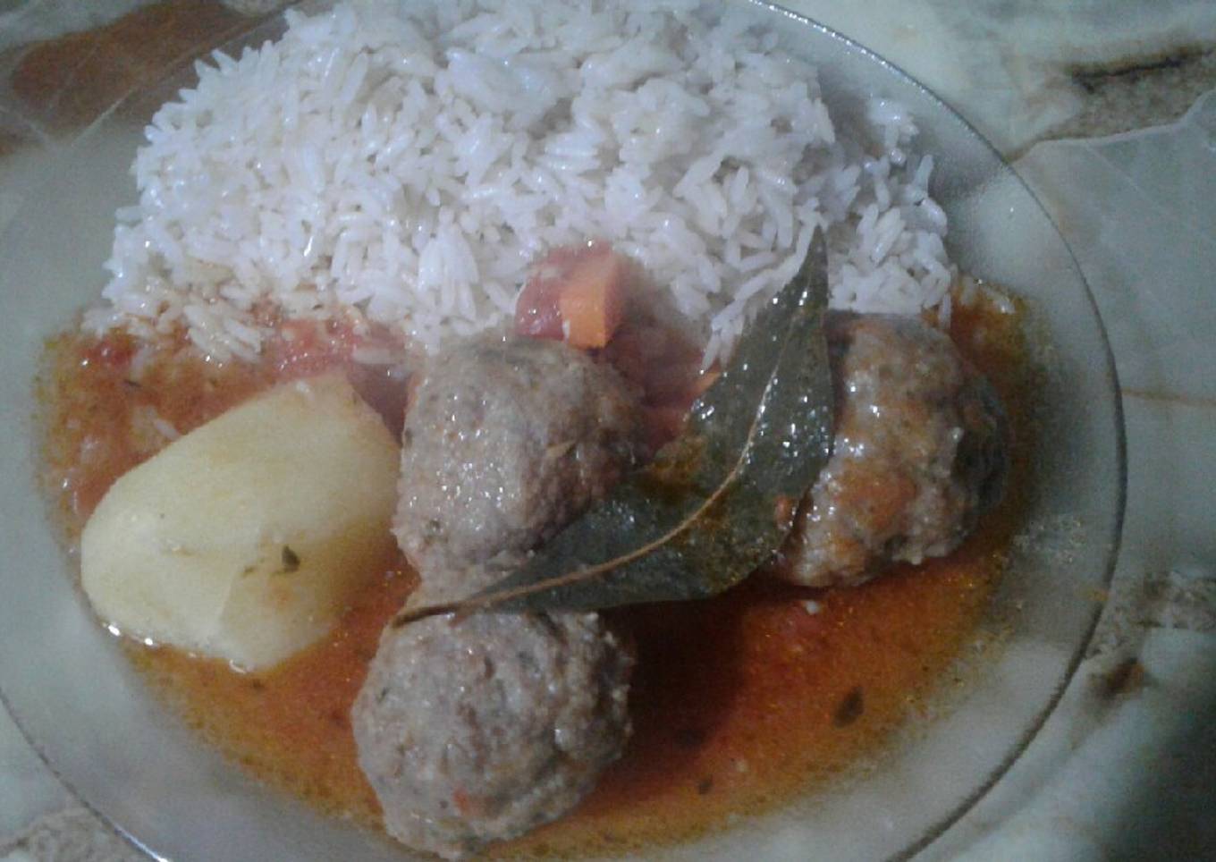 Albóndigas con arroz 😋