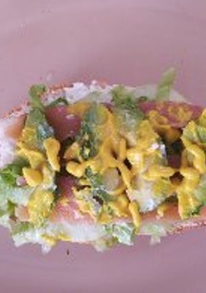 Una foto de Gravlax de salmón