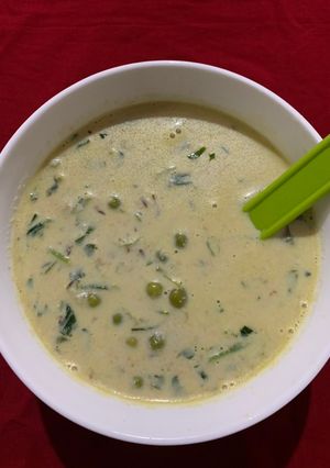 A picture of Methi malai mutter.