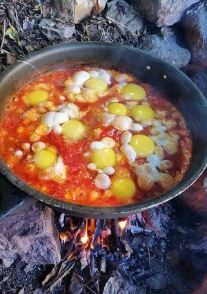 عکسی از دستور املت - آشپزی در طبیعت😋