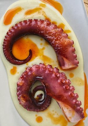 Una foto de Pulpo con parmentier de patata