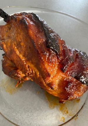 Mézes-fokhagymás csülök recept fotója