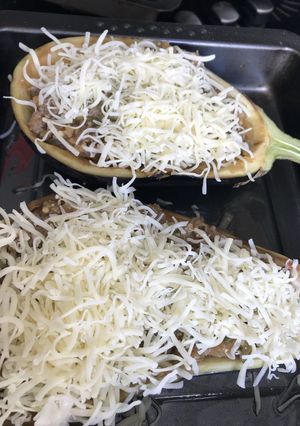Una foto de Berenjena rellena