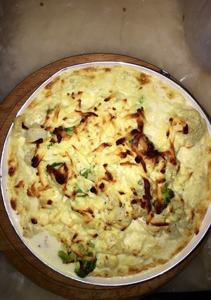 Una foto de Soufflé de brócoli y coliflor 🥧