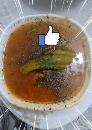صورة لوصفة جاري عنابي (شوربة فريك)