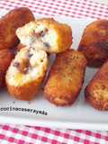 Croquetas de morcilla y cebolla caramelizada