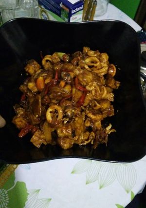 Foto resep Cumi tempe kecap pedas