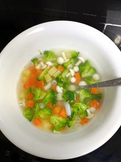 Hình của món Súp rau củ (vegatable soup).