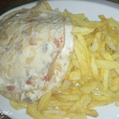 A picture of Fried potato & egg.